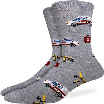 Good Luck Sock Men's Paramedic and EMT Socks, Adult, Shoe Size 7-12