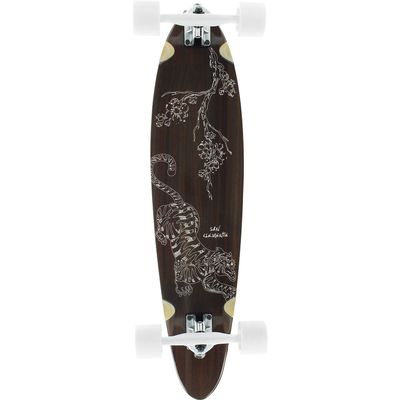 San Clemente Longboards Tiger Lilly Pintail Cruiser Complete Skateboard - 8" x 34"
