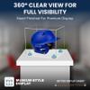Acrylic Display Case for Baseball Batting Helmet Premium Baseball Display Case with Clear Base and Polished Edges Durable Display Cases for Collectibles .Dim: 12.25" L x 10" W x 10.5" H (A012-BLR) view 2