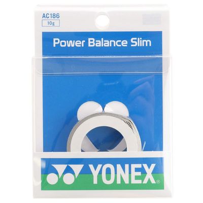 YONEX AC186 Tennis Badminton for Racquets, Power Balance, Slim, 0.4 oz (10 g), Silver