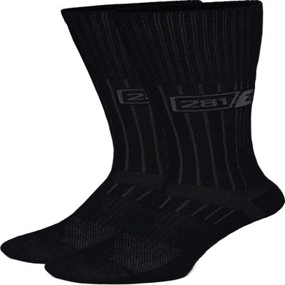 281Z Military Boot Socks - Tactical Trekking Hiking - Outdoor Athletic Sport (Black)(X-Small 2 Pairs Pack)