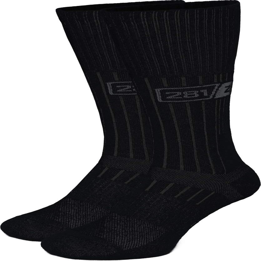 281Z Military Boot Socks - Tactical Trekking Hiking - Outdoor Athletic Sport (Black)(X-Small 2 Pairs Pack)