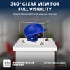 Acrylic Display Case for Baseball Batting Helmet Premium Baseball Display Case with Clear Base and Polished Edges Durable Display Cases for Collectibles .Dim: 12.25" L x 10" W x 10.5" H (A012-GR) view 2