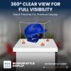 Acrylic Display Case for Baseball Batting Helmet Premium Baseball Display Case with Clear Base and Polished Edges Durable Display Cases for Collectibles .Dim: 12.25" L x 10" W x 10.5" H (A012-OR) view 2