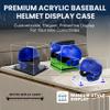 Acrylic Display Case for Baseball Batting Helmet Premium Baseball Display Case with Clear Base and Polished Edges Durable Display Cases for Collectibles .Dim: 12.25" L x 10" W x 10.5" H (A012-OR) view 4