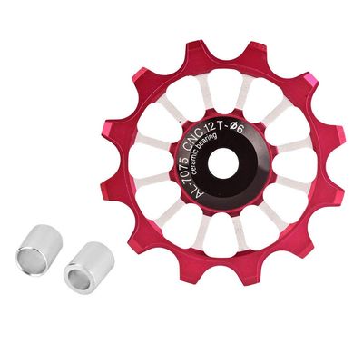 Derailleur Pulley Aluminum Sealed Bearing Wheel Wheel Rear Derailleur Pulleys 12T Ceramic Aluminum Wheel Rear Fit 4/5/6mm Screws Support 7/8/9/10 Speed