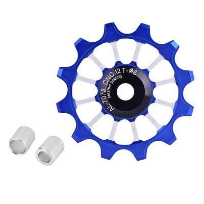 Derailleur Pulley Aluminum Sealed Bearing Wheel Wheel Rear Derailleur Pulleys 12T Ceramic Aluminum Wheel Rear Fit 4/5/6mm Screws Support 7/8/9/10 Speed