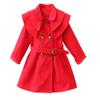 Stesti Trench Coats for Kids Girls Korean Windbreaker Jacket Winter Coat for Baby Girl (7) Red view 1