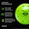 Velocity Outdoor Pickleball Balls, 6 Pack in Green - USAPA Approved Official Size and Weight 40 Hole Pickleballs view 3