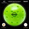 Velocity Outdoor Pickleball Balls, 6 Pack in Green - USAPA Approved Official Size and Weight 40 Hole Pickleballs view 4