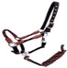 Showman Nylon Halter w/Leather Accents & Matching Lead Rope view 1