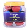 Python RG Multi Colored Racquetballs (Value Pack - 12 Ball Jug/Endorsed by Racquetball Legend Ruben Gonzalez!)(Vareity Pack)(4-BK/RD,4-RD/BK,4-BK/BL) view 1