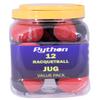 Python RG Multi Colored Racquetballs (Value Pack - 12 Ball Jug/Endorsed by Racquetball Legend Ruben Gonzalez!)(Black/Red) view 1
