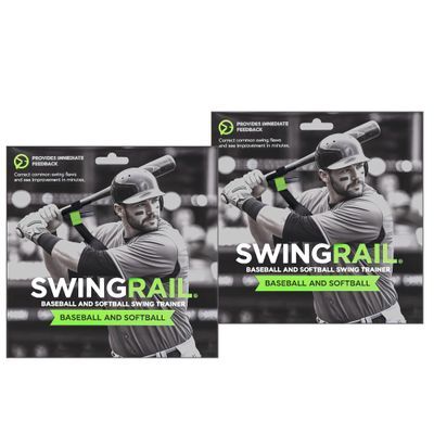 SWINGRAIL Baseball/Softball Swing Trainer Aid (2-Pack) Equipment for Batting and Hitting