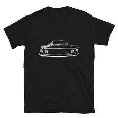 1969 Stang Classic Car Owners Short-Sleeve Unisex T-Shirt Black