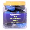 Python RG Multi Colored Racquetballs (Value Pack - 12 Ball Jug/Endorsed by Racquetball Legend Ruben Gonzalez!)(Black/Blue) view 1