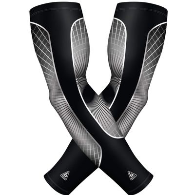 B-Driven Sports Premium Pro-Fit Compression Arm Sleeves for Men Women & Youth 44 Graphic Designs Improve Circulation Reduce Muscle Fatigue Enhance Performance for Baseball Football & More (1 Pair)