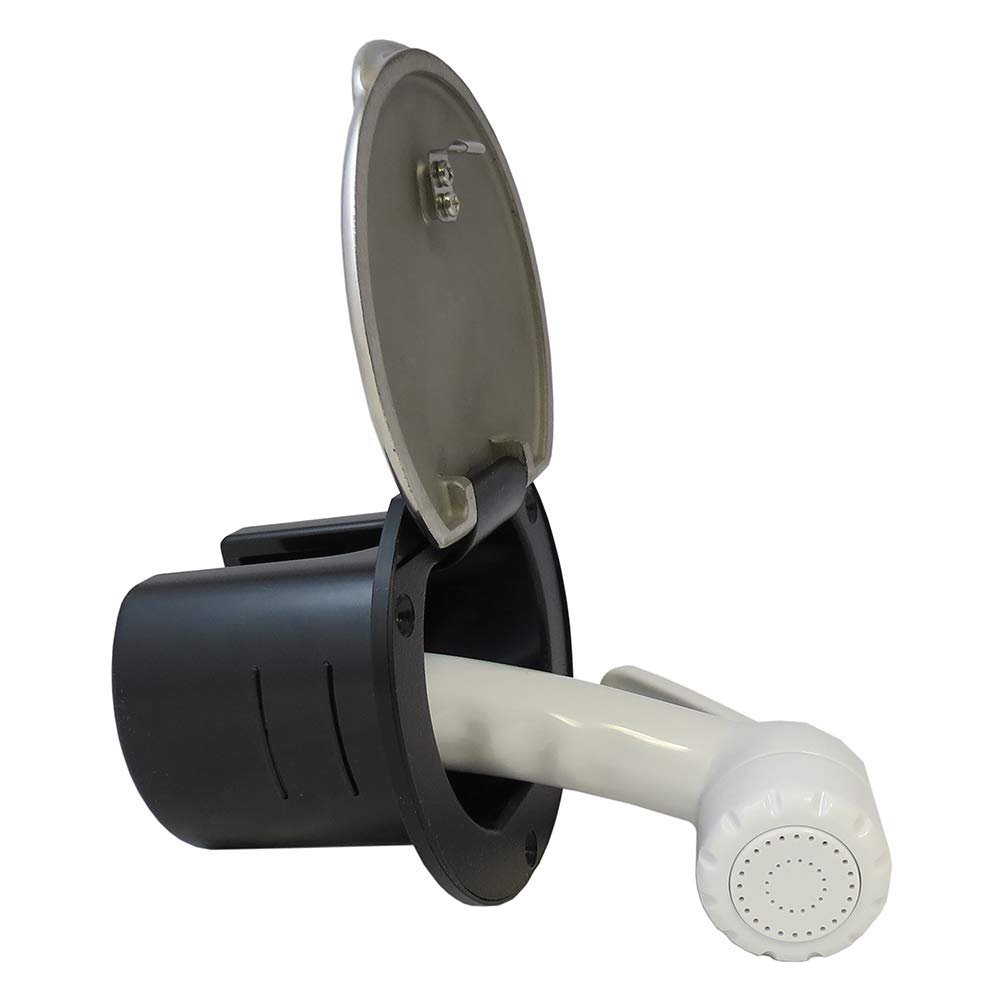 Manufacturers' Select Itc Boat Transom Shower with 8' Hose (8' Nylon Hose, White Plastic Sprayer) (X002CHY21X)