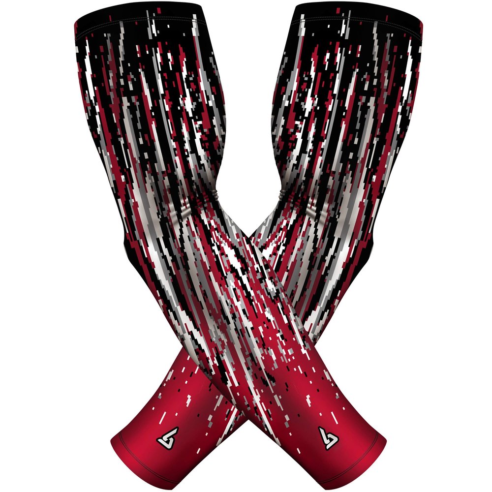 B-Driven Sports Premium Pro-Fit Compression Arm Sleeves for Men Women & Youth 44 Graphic Designs Improve Circulation Reduce Muscle Fatigue Enhance Performance for Baseball Football & More (1 Pair)