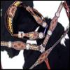Showman Sunflower Tooled Leather Browband Headstall & Breast Collar Set w/Reins! New Horse TACK! view 3