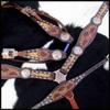 Showman Sunflower Tooled Leather Browband Headstall & Breast Collar Set w/Reins! New Horse TACK! view 4
