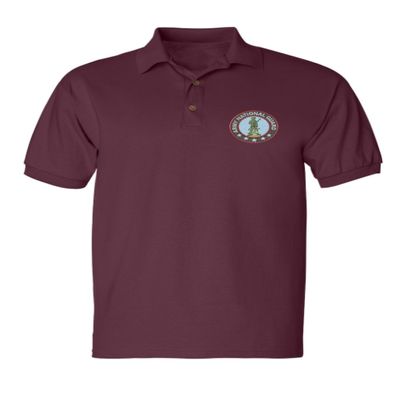 ALLNTRENDS Men's Polo T Shirt Army National Guard Embroidered USA Military (M, Maroon)