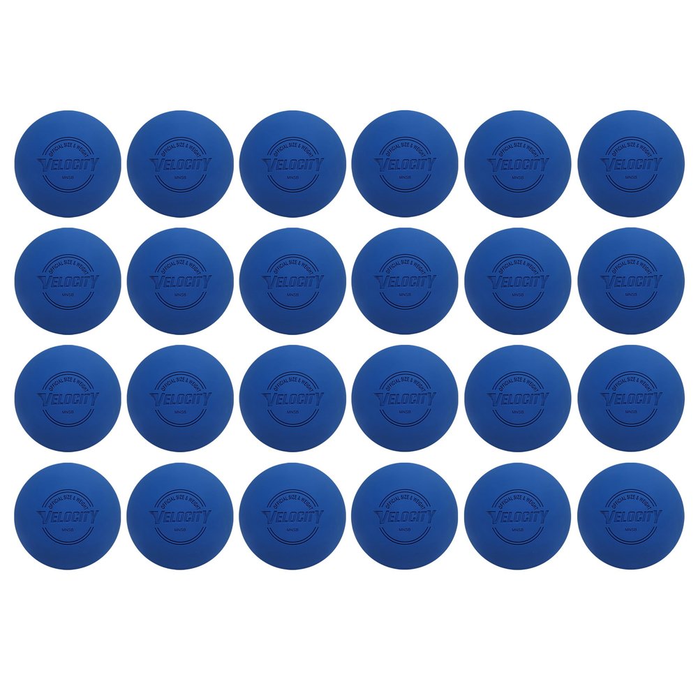Velocity Practice Lacrosse Balls - 1, 2, 3, 6, 12, 18, 24, 36, 60 and 120 Packs - Official Size and Weight - Royal Blue