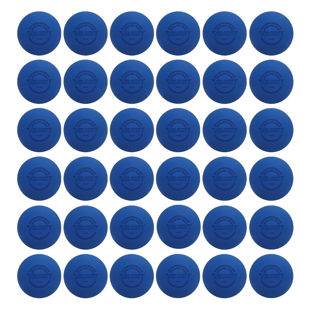 Velocity Practice Lacrosse Balls - 1, 2, 3, 6, 12, 18, 24, 36, 60 and 120 Packs - Official Size and Weight - Royal Blue