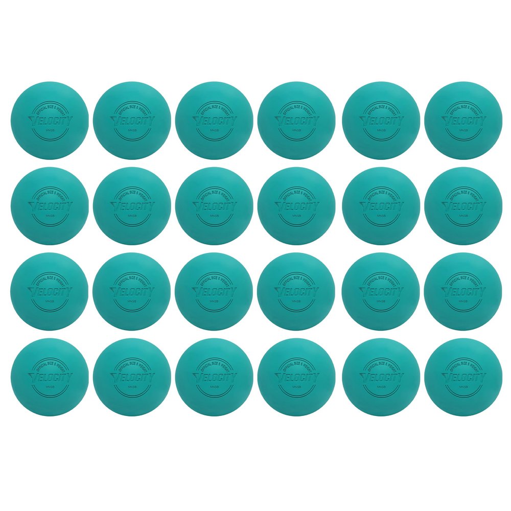 Velocity Practice Lacrosse Balls - 1, 2, 3, 6, 12, 18, 24, 36, 60 and 120 Packs - Official Size and Weight - Teal