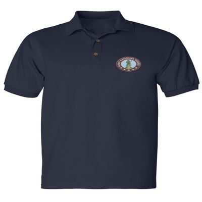 ALLNTRENDS Men's Polo T Shirt Army National Guard Embroidered USA Military (S, Navy Blue)