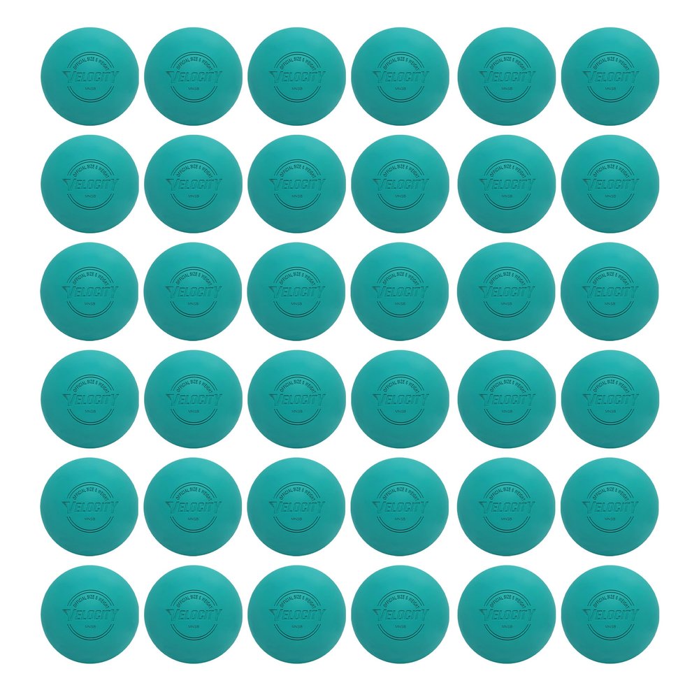Velocity Practice Lacrosse Balls - 1, 2, 3, 6, 12, 18, 24, 36, 60 and 120 Packs - Official Size and Weight - Teal
