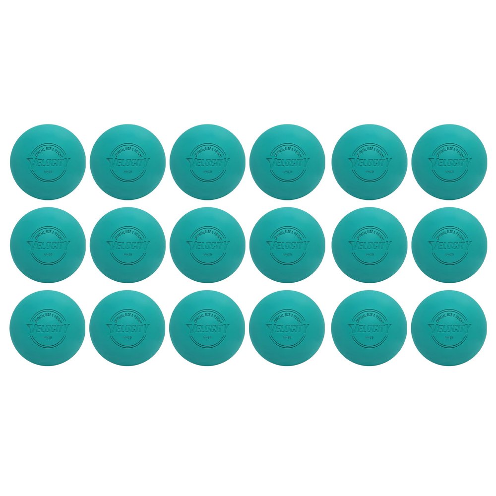 Velocity Practice Lacrosse Balls - 1, 2, 3, 6, 12, 18, 24, 36, 60 and 120 Packs - Official Size and Weight - Teal
