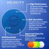Velocity Practice Lacrosse Balls - 1, 2, 3, 6, 12, 18, 24, 36, 60 and 120 Packs - Official Size and Weight - Royal Blue view 3