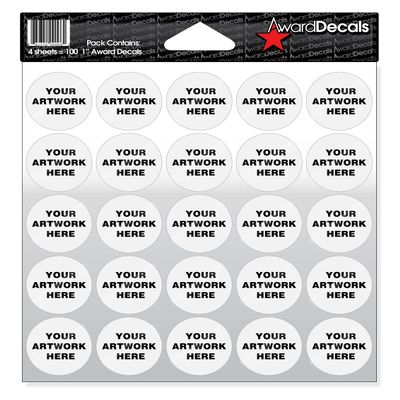Custom Award Decals Upload Artwork Sticker Set (100 Decals) The Original Award Decals Premium 20mil Thick 1" Helmet Decals Made in The USA Since 1976