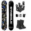 Symbolic Arctic Kids 2025 Snowboard & Bindings & Choice Boots Complete Package Set (BLK Bindings+Grom Boot Black-Lime 1, 90cm Arctic Rocker) view 1