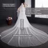 EllieHouse Women's 2 Tier Simple White Wedding Bridal Veil With Metal Comb L11WT view 2