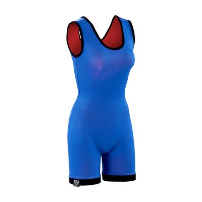 Matman USA Womens & Girls Reversible Wrestling Singlet Freestyle Greco Roman Folkstyle Blue/Red Made in U.S.A. (Royal/Red, 3X-Large)