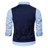AOYOG Mens Formal Business Suit Vests 5 Buttons Regular Fit Waistcoat for Suit or Tuxedo view 3
