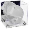 Acrylic Display Case for Baseball Batting Helmet Premium Baseball Display Case with Clear Base and Polished Edges Durable Display Cases for Collectibles .Dim: 12.25" L x 10" W x 10.5" H (A012-SR) view 1
