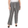 INC Womens Plus Striped Pull On Bootcut Pants B/W 22W view 1