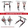 BESTHLS Wall Mounted Pull Up Bar and Dip Station, Heavy Duty Wall Mount Pull-up Chin Up Bar Multifunctional Home Gym Workout Indoor Exercise Equipment Support to 440 Lbs view 3