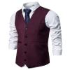 AOYOG Mens Formal Business Suit Vests 5 Buttons Regular Fit Waistcoat for Suit or Tuxedo view 1