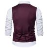 AOYOG Mens Formal Business Suit Vests 5 Buttons Regular Fit Waistcoat for Suit or Tuxedo view 3
