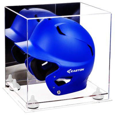 Acrylic Display Case for Baseball Batting Helmet Premium Baseball Display Case with Clear Base and Polished Edges Durable Display Cases for Collectibles .Dim: 12.25" L x 10" W x 10.5" H(A012-WR)