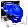 Acrylic Display Case for Baseball Batting Helmet Premium Baseball Display Case with Clear Base and Polished Edges Durable Display Cases for Collectibles .Dim: 12.25" L x 10" W x 10.5" H(A012-WR) view 1