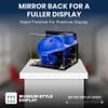 Acrylic Display Case for Baseball Batting Helmet Premium Baseball Display Case with Clear Base and Polished Edges Durable Display Cases for Collectibles .Dim: 12.25" L x 10" W x 10.5" H (A012-GR) view 2
