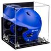 Acrylic Display Case for Baseball Batting Helmet Premium Baseball Display Case with Clear Base and Polished Edges Durable Display Cases for Collectibles .Dim: 12.25" L x 10" W x 10.5" H (A012-SR) view 1