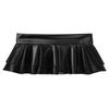 FEESHOW Women's Solid Shiny Metallic Pleated Mini Skirt Festival Rave Party Dance Disco Holographic Skirt Black Medium view 4