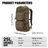 Mardingtop Tactical Backpacks Molle Hiking daypacks for Motorcycle Camping Hiking Military Traveling,25L Backpack view 3