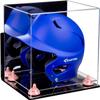 Acrylic Display Case for Baseball Batting Helmet Premium Baseball Display Case with Clear Base and Polished Edges Durable Display Cases for Collectibles .Dim: 12.25" L x 10" W x 10.5" H(A012-PNR) view 1